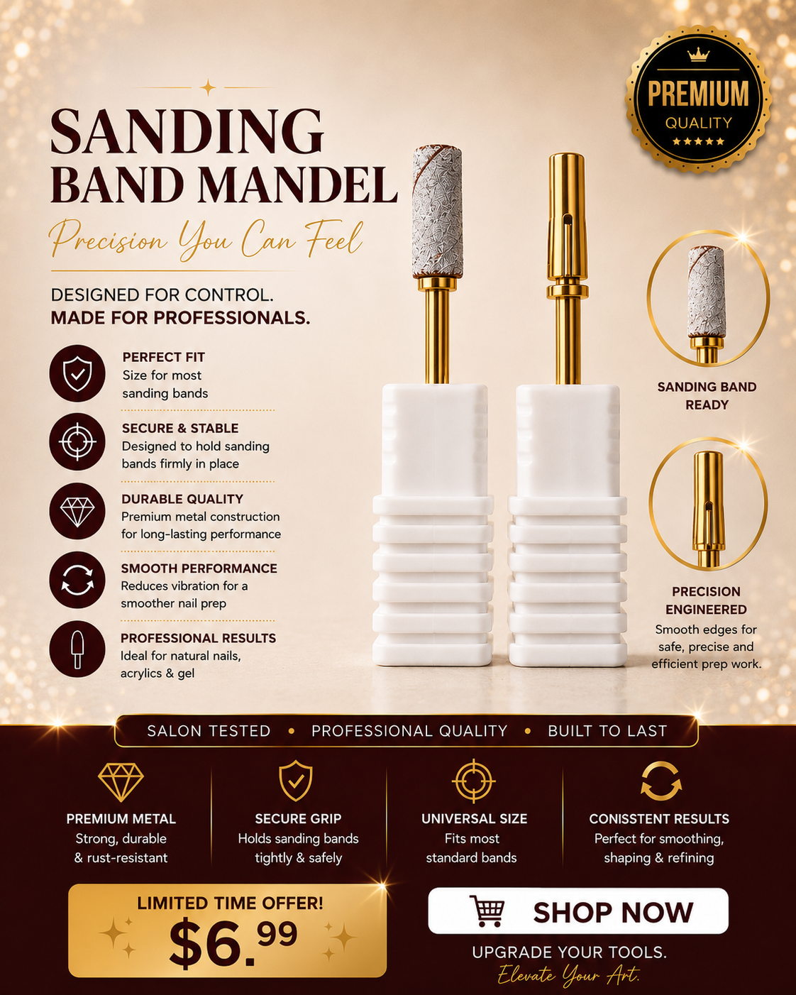 Sanding band Mandel - mini