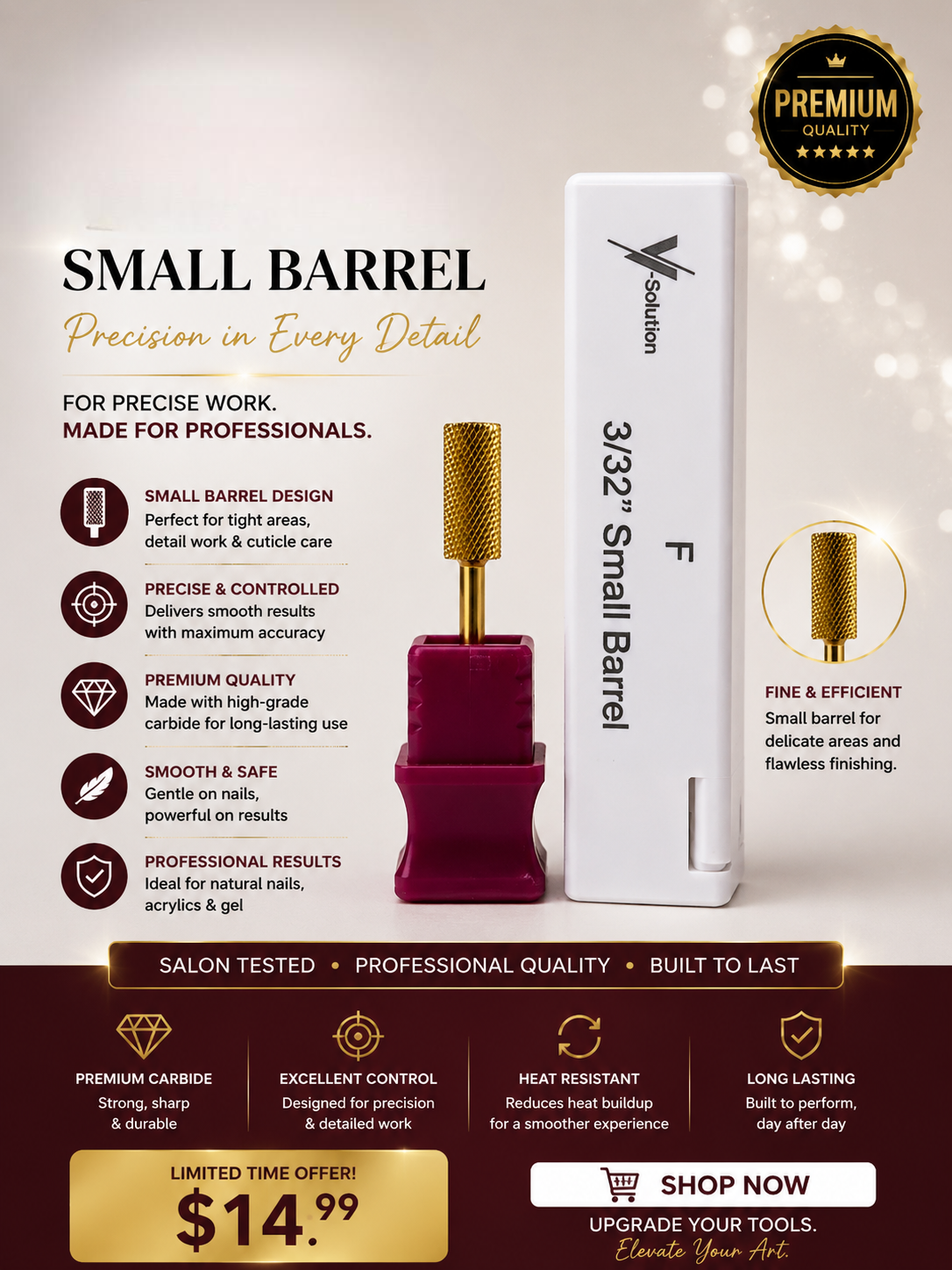 Drill Bit- Small Barrel F