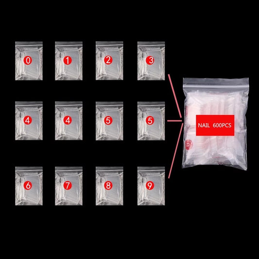 Coffin Tip XXL 600 PCS